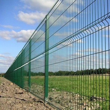 Verde galvanizado de Mesh Fence With Square Post RAL 6005 do fio do aço 3D