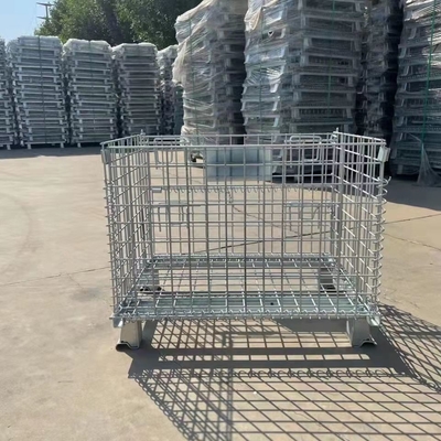 Line Dia 5.8mm Wire Mesh Pallet Containers Stacking Bins Medium Duty
