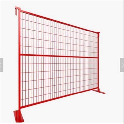 Cerca móvel vermelha alaranjada Temporary Fence Panels 24kg 2400mm*2100mm do fio