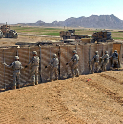 Mesh Military Barrier Wall soldado de galvanização elétrico 24 polegadas