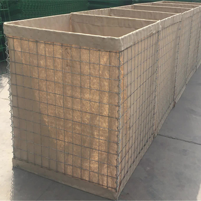 O PVC da barreira de Hesco da parede de Olive Green Gabion Military Sand revestiu 300g/M2