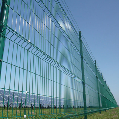 1.8m Height 3d Wire Mesh Fence Powder Coated Green Color For Sport