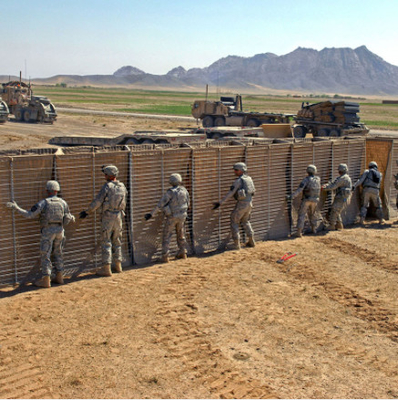 A cor da areia soldou Mesh Military Hesco Barrier Wall 24 polegadas